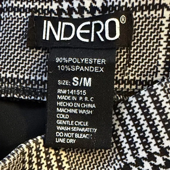 Black & White Plaid Casual Pants - Picture 3 of 3